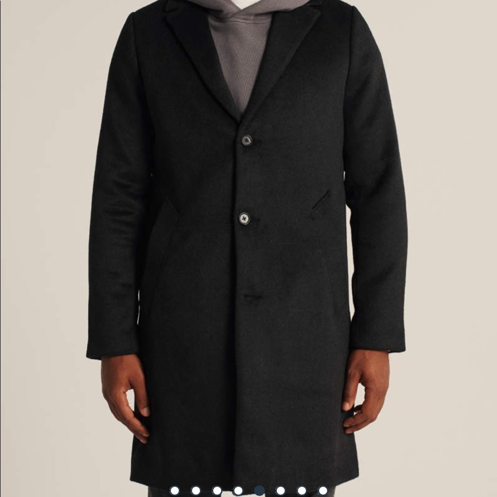 Abercrombie & Fitch Wool-Blend Topcoat Jacket XS